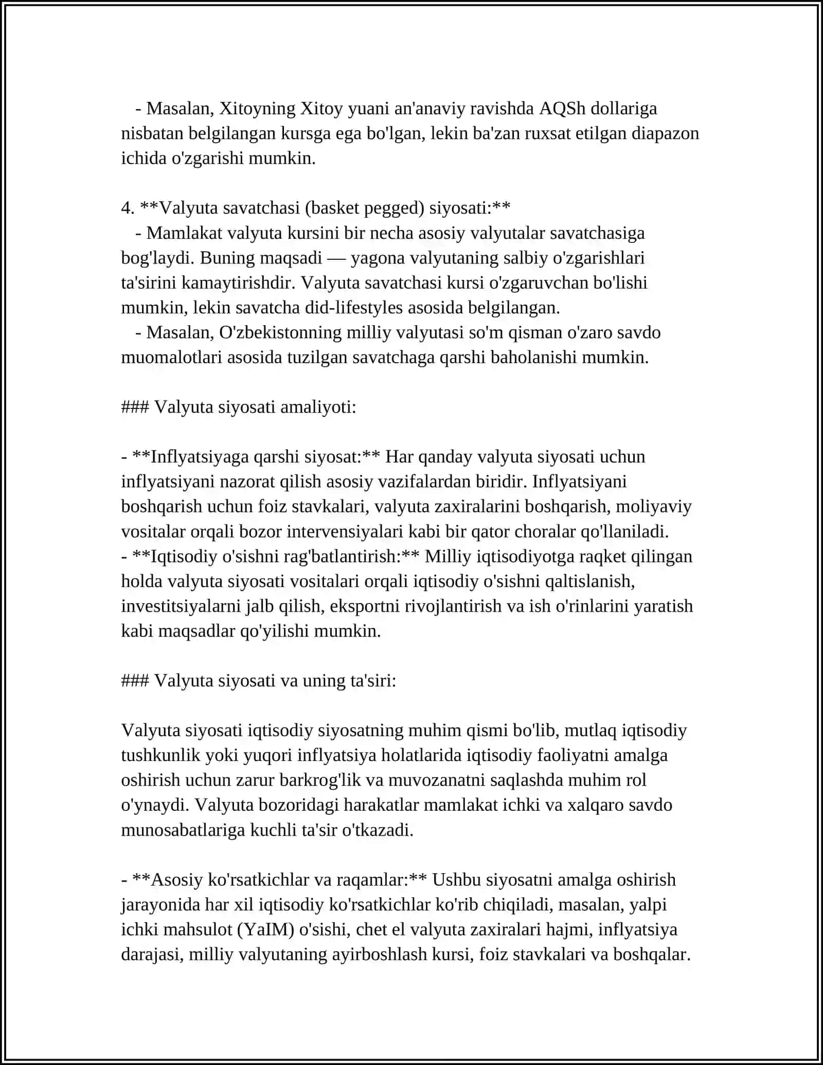 VALYUTA SIYOSIY VA KIRIDIT TAVAKKALCHILIKLAR 4