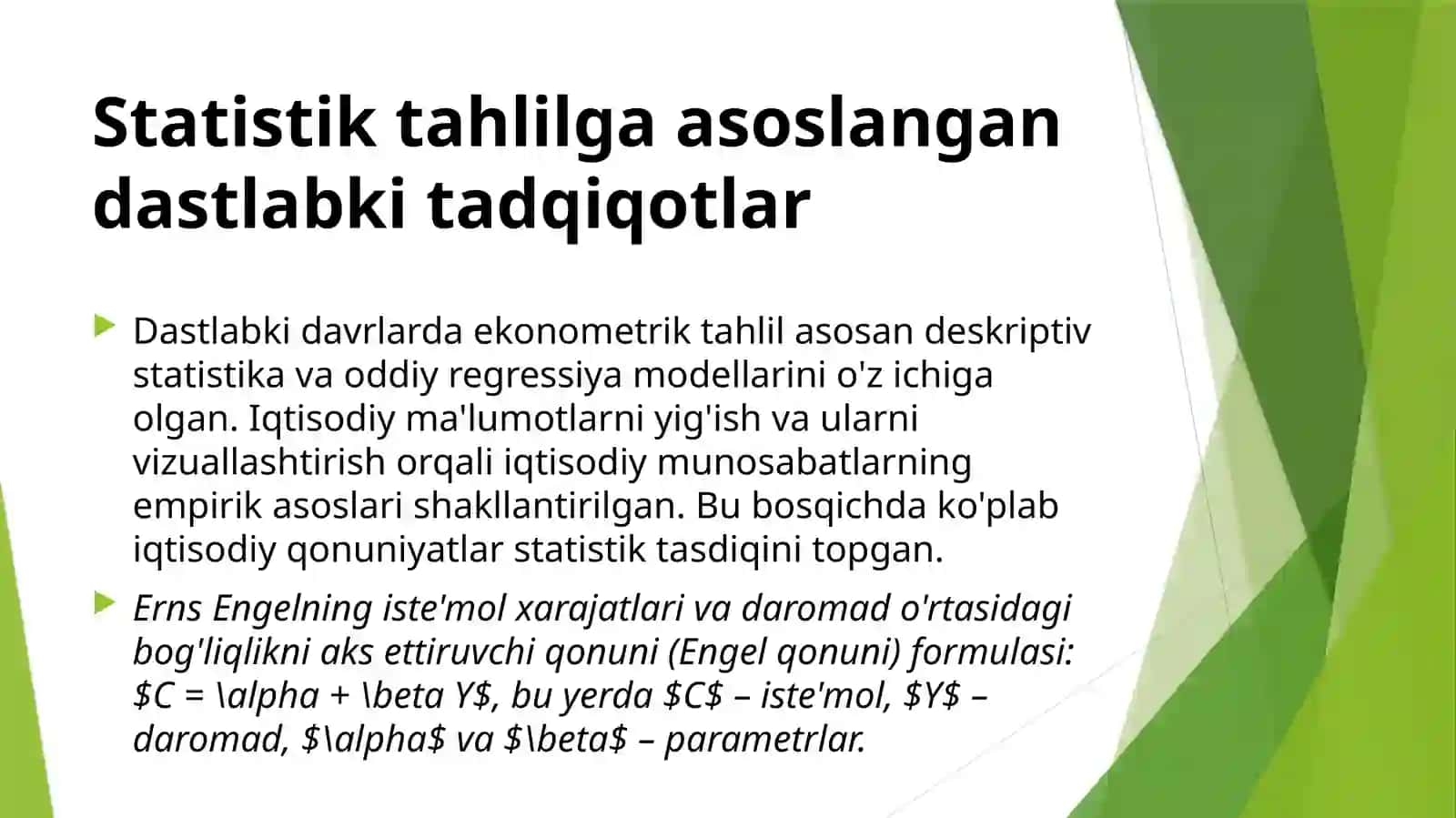 Ekonometirika fanining kelib chiqish tarixi va rivojlanish bosqichlari 4