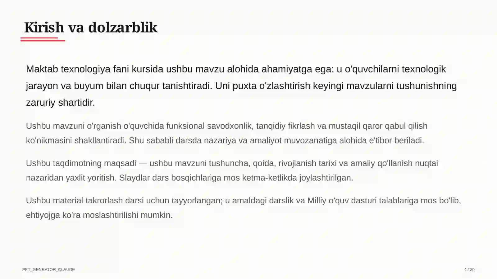 Ishlab chiqarish texnologiyalari va avtomatlashtirish (10-sinf) 4