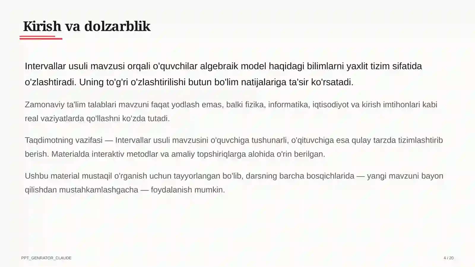 Intervallar usuli (9-sinf) 4