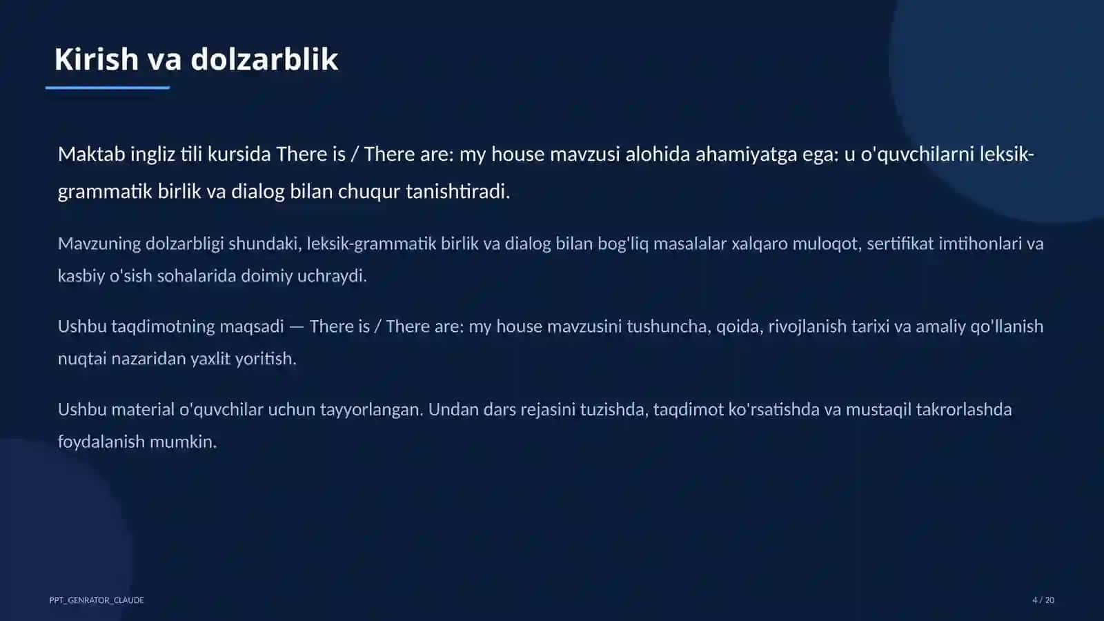 Ingliz tili (1– 11) — o'quvchilar uchun 4
