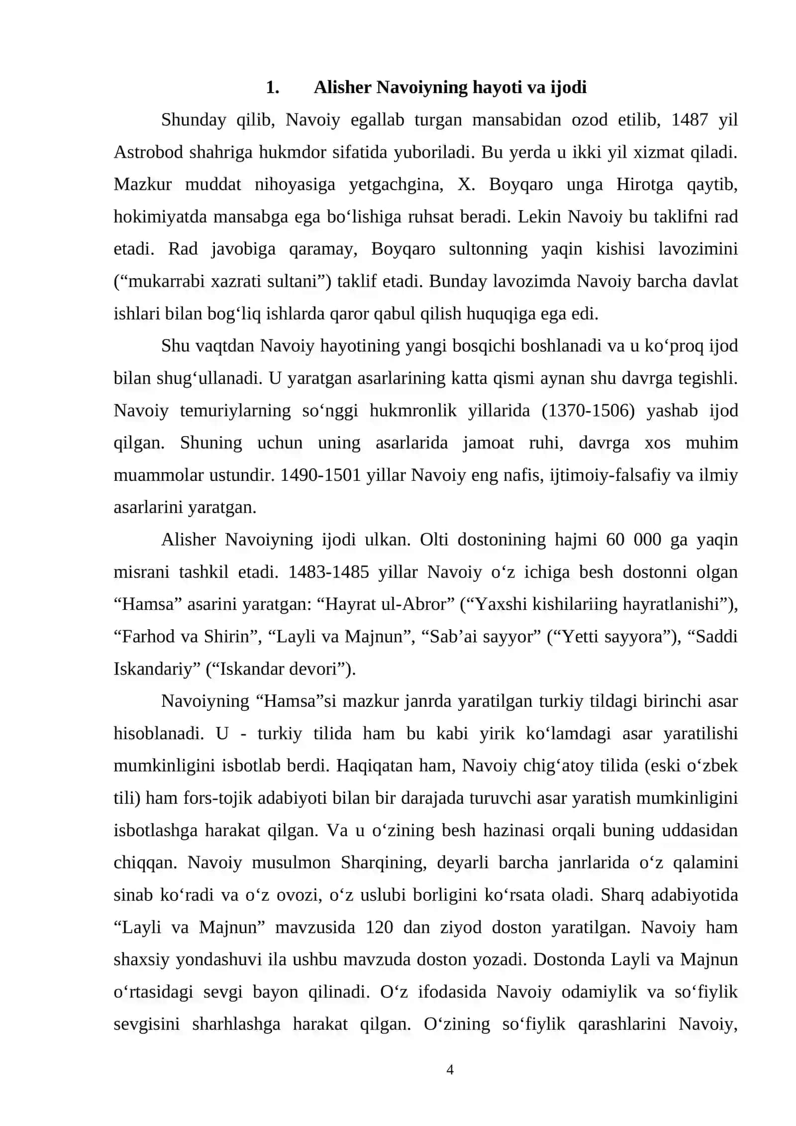 Alisher Navoiy o'zbek adabiyotining asoschisi 4