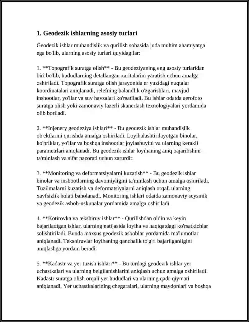 QURILISHNI NOLINCHI SIKLIDA BAJARILADIGAN GEODEZIK ISHLAR 4