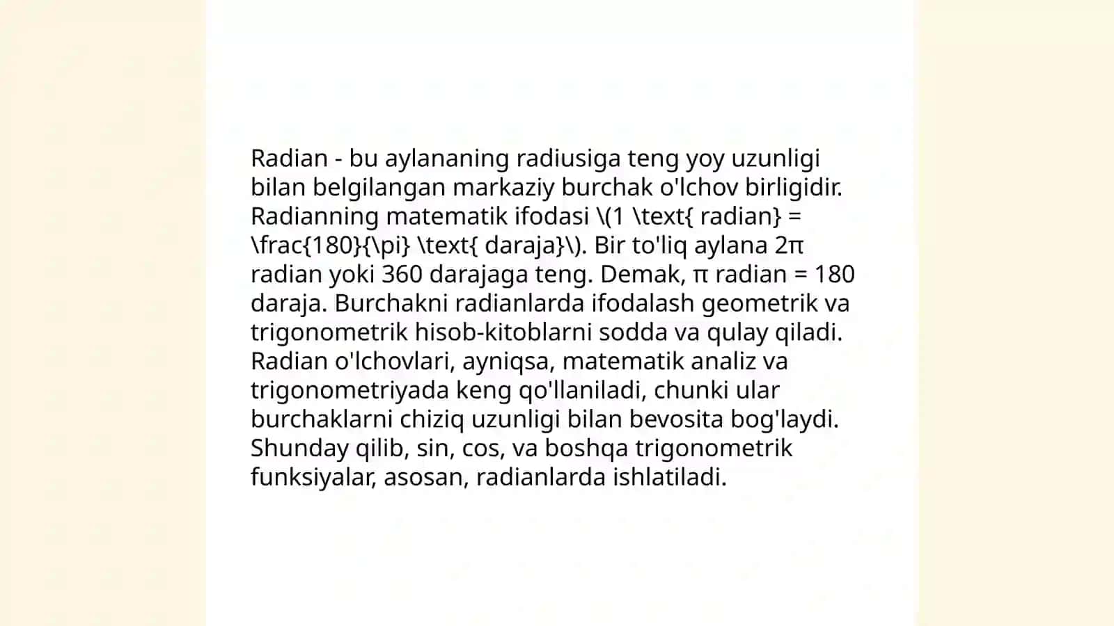 Burchak o'lchovlari turlari 4