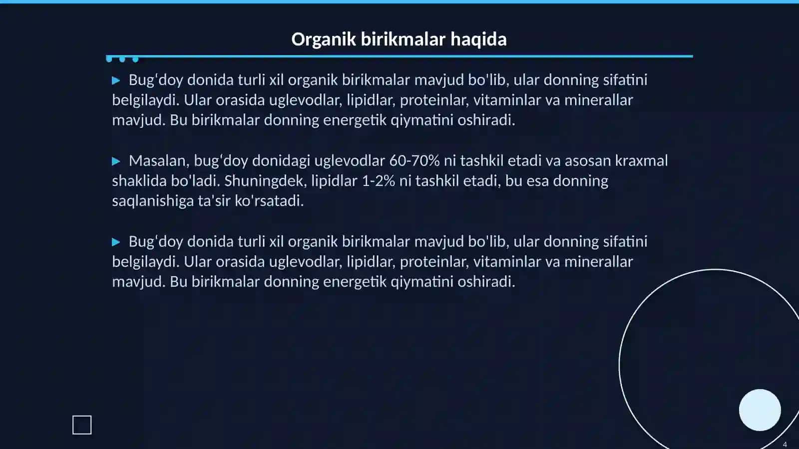 Bugʻdoy donning tuzilishi va kimyoviy tarkibi 4
