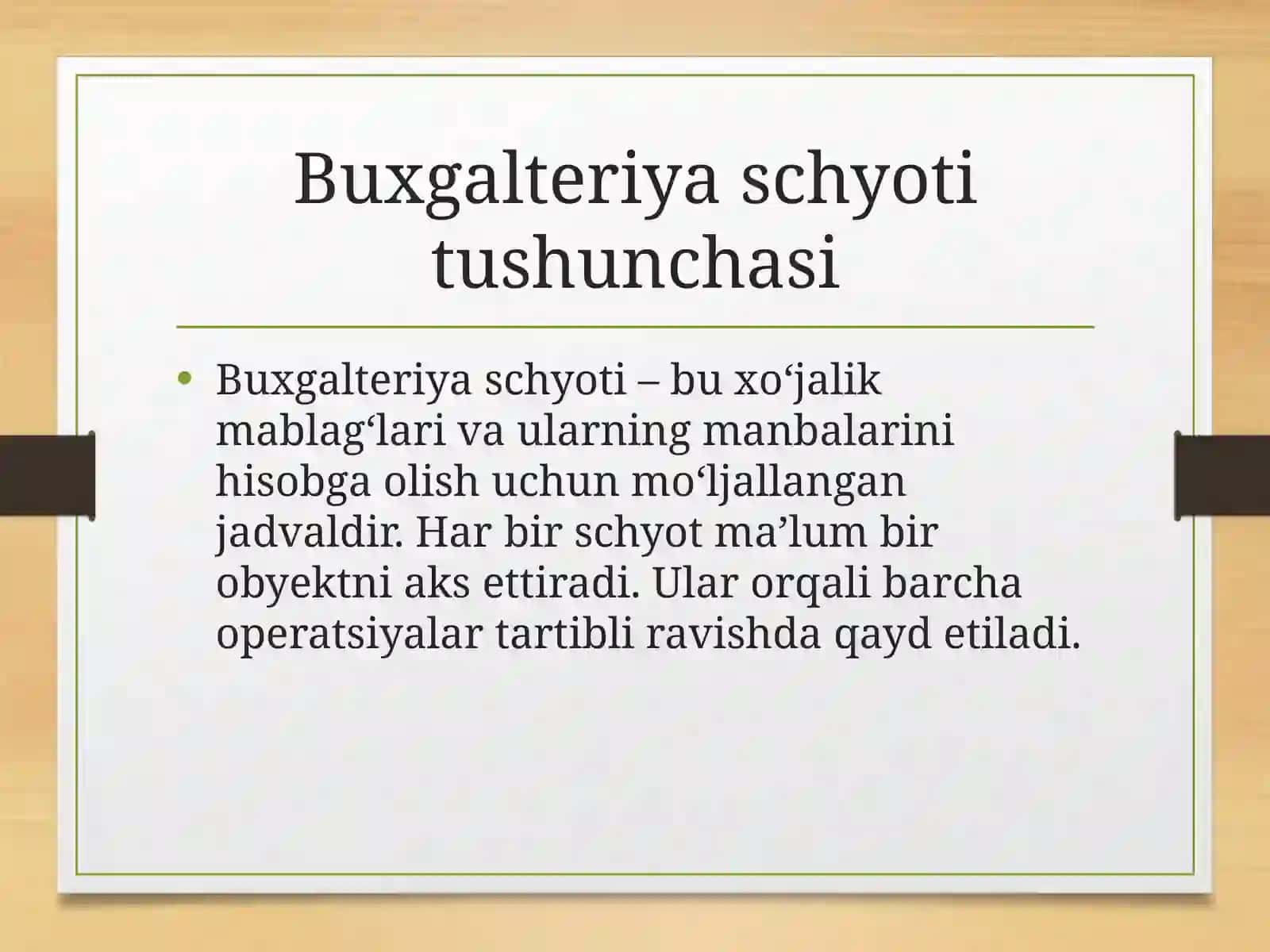 Buxgalteriya schyotlari tuzilishi 4