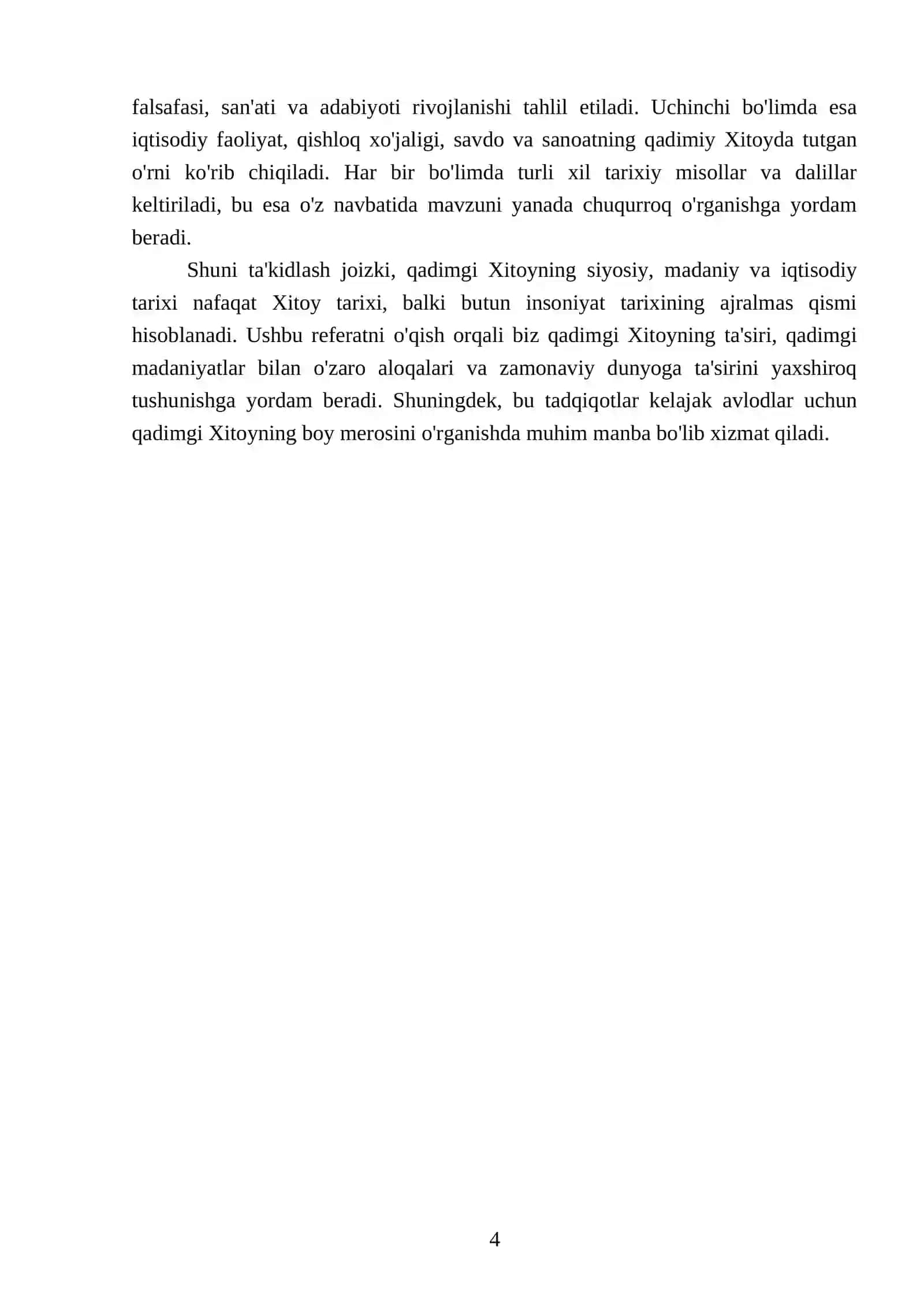 Qadimgi Xitoyning siyosiy, madaniy va iqtisodiy tarixi 4
