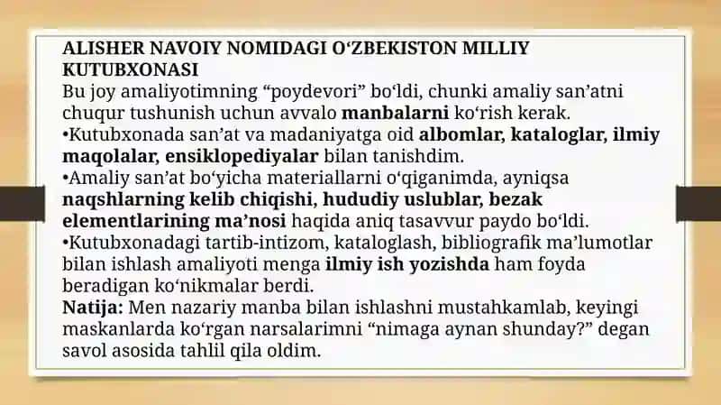 Amaliysan’at va madaniy maskanlarda amaliyot(praktika) natijalari 4