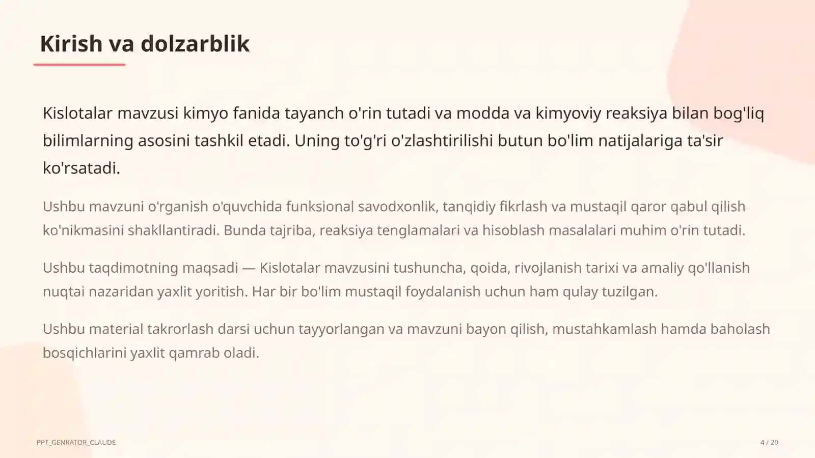 Kislotalar (8-sinf) 4