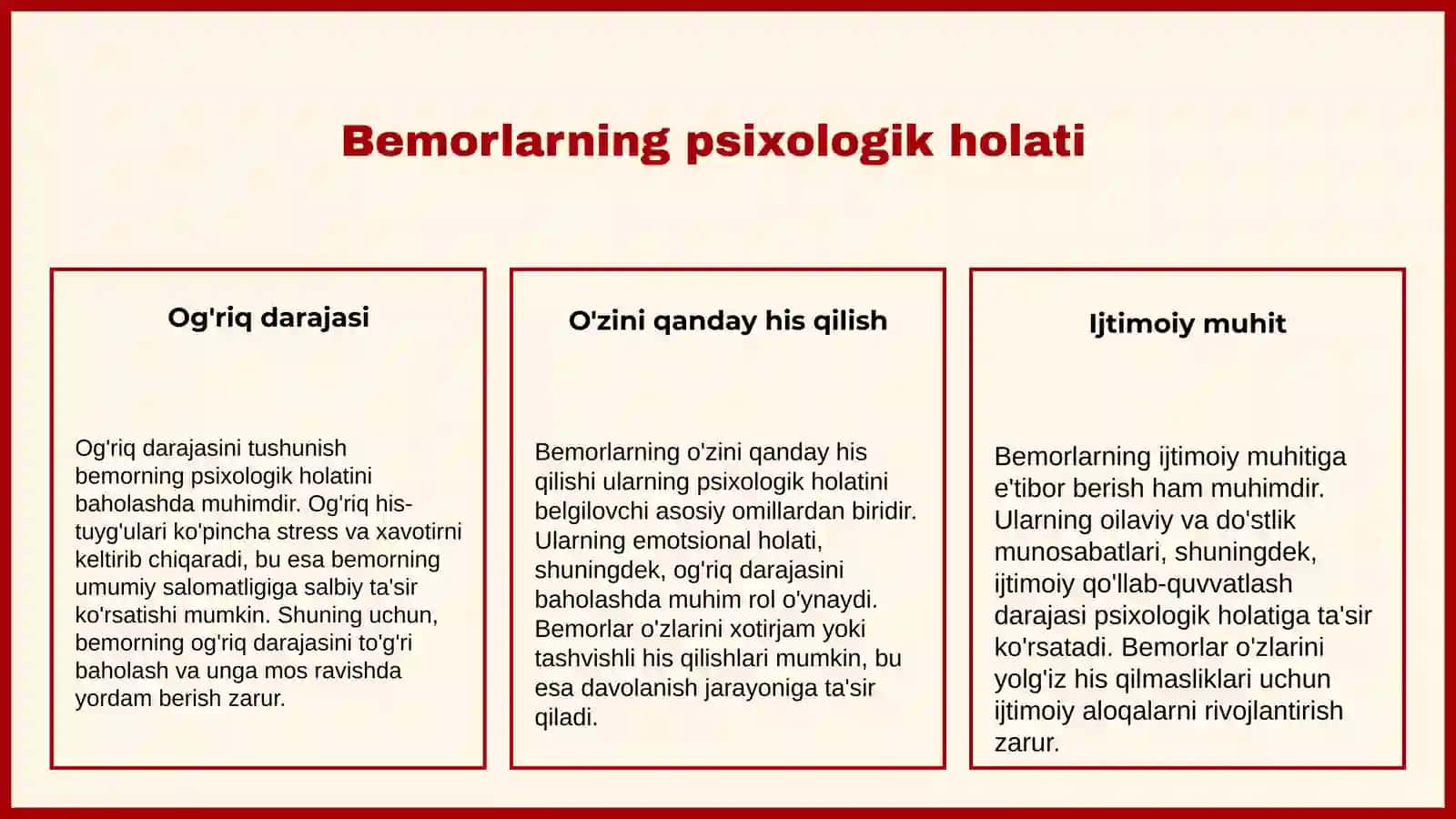 Ambulatoriya sharoitida bemorlar bilan munosabatda bo'lish psixologiyasi 4