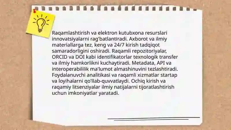 Kutubhona resurslari inovatsion jarayonlarining asosiy potensiali sifatida 4