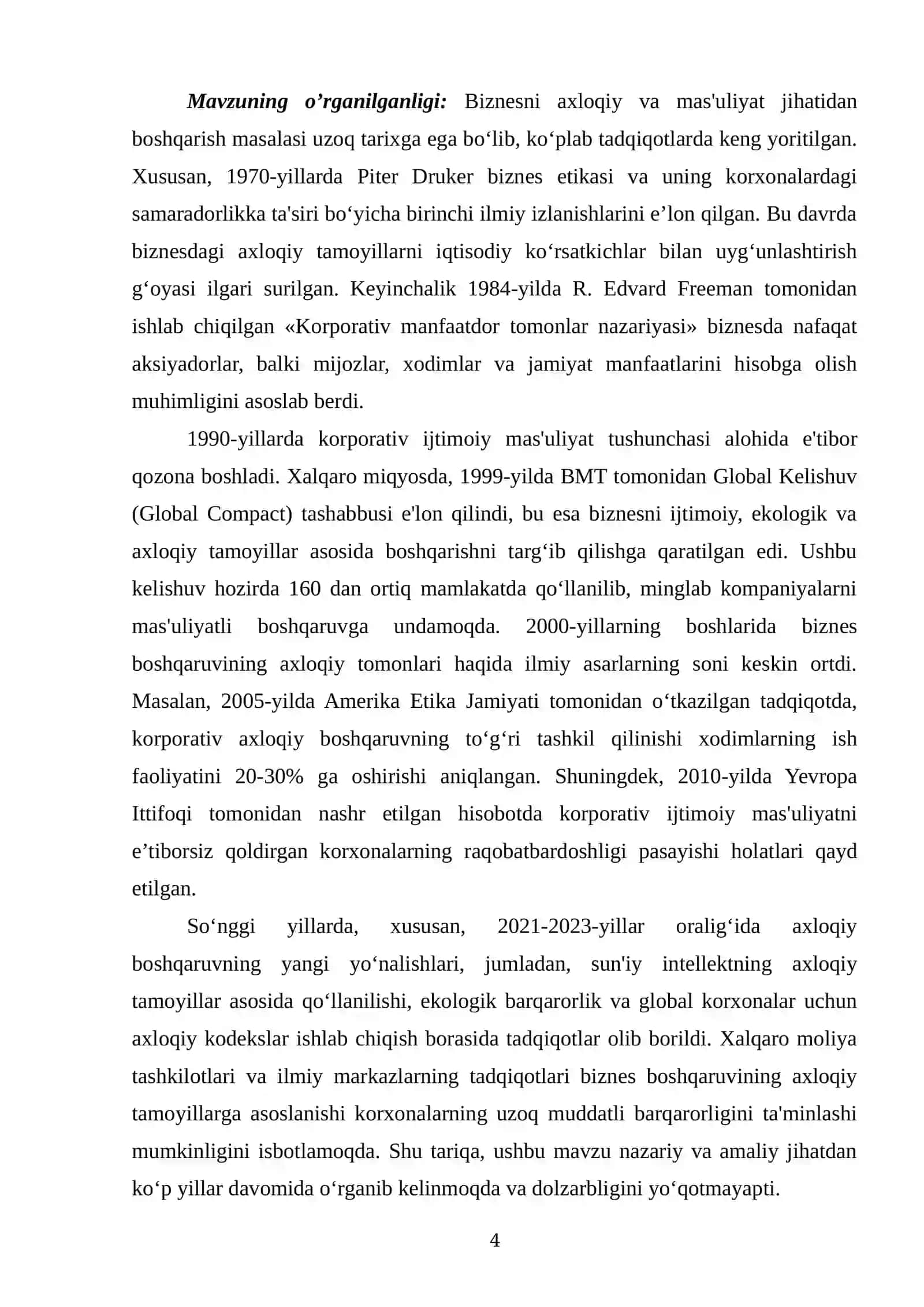 BIZNESNI BOSHQARISHDA AXLOQIY VA MAS'ULIYAT JIHATIDAN BOSHQARISH 4