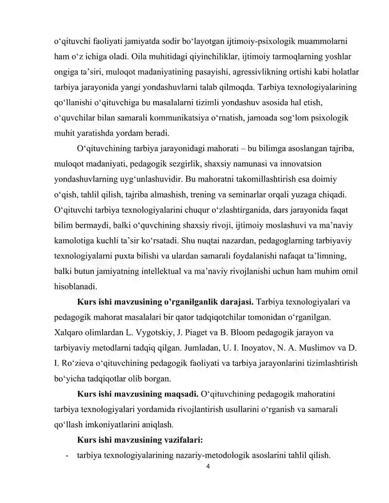 O'qituvchining tarbiya texnologiyalari asosida pedagogik mahoratini oshirib borishi 4