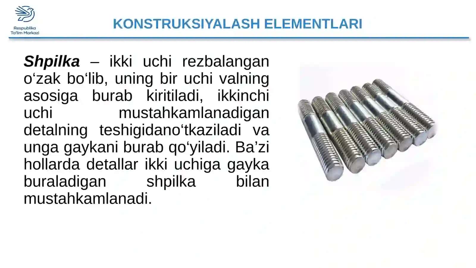 6-sinf Texnologiya. Texnologiya va konstruksiyalash elementlari. Buyumlarni tayyorlash. loyihalash, o'lchash, rejalash, biriktirish, pardozlash 4