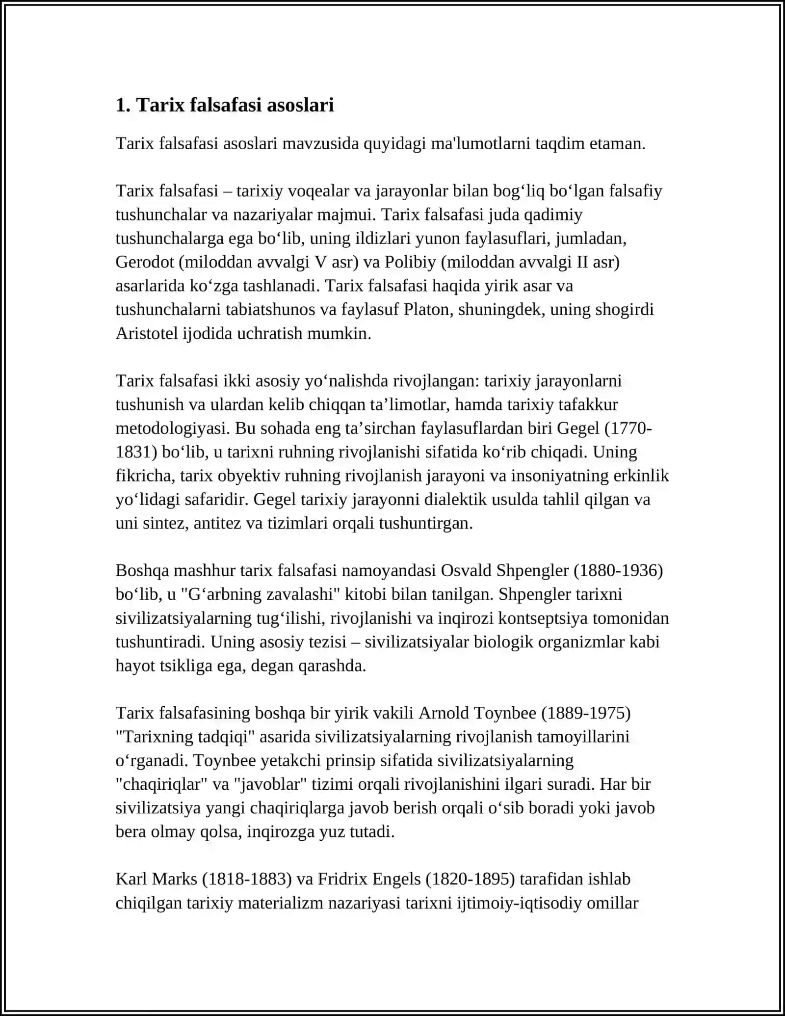 TARIX FALSAFASI 4