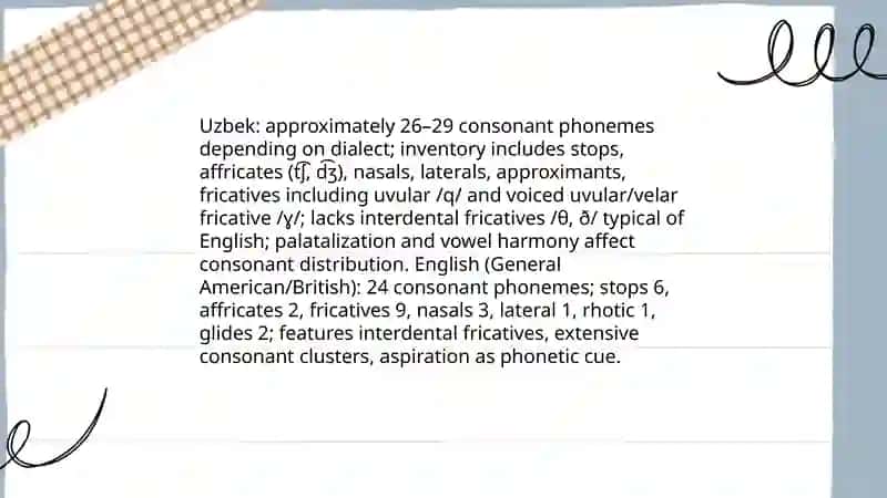 Comparative Analysis of Phonemic Systems in Uzbek and English 4