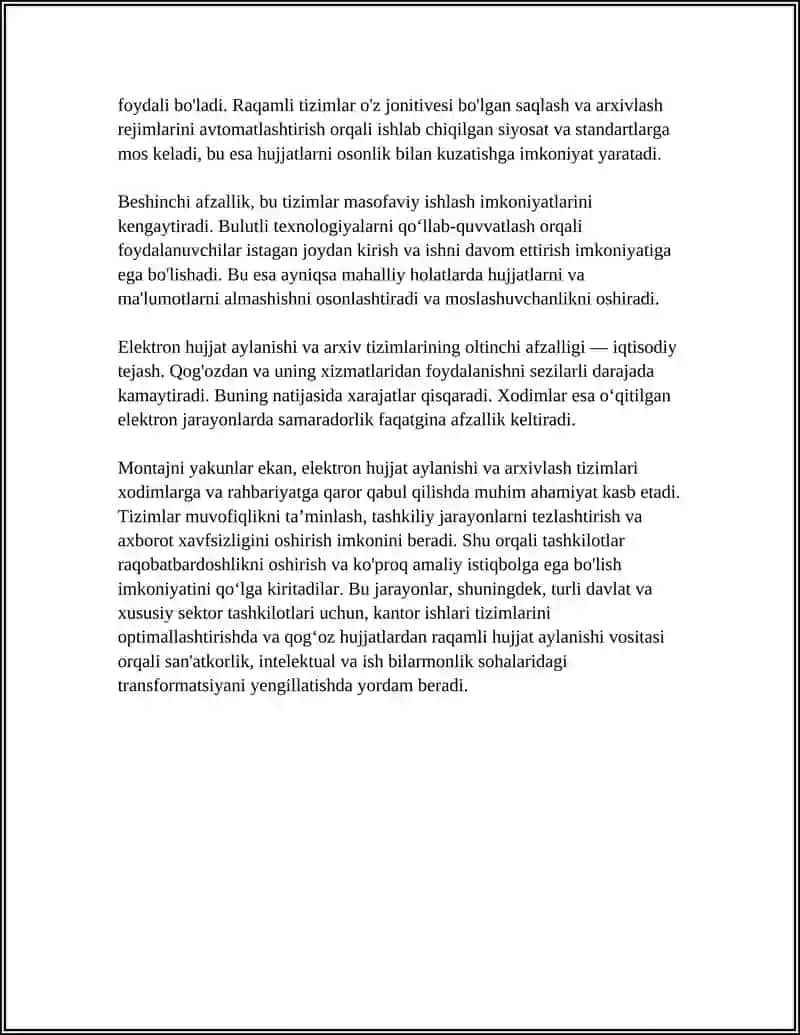 Elektron hujjat aylanishi va arxivlashtirish tizimlari 4