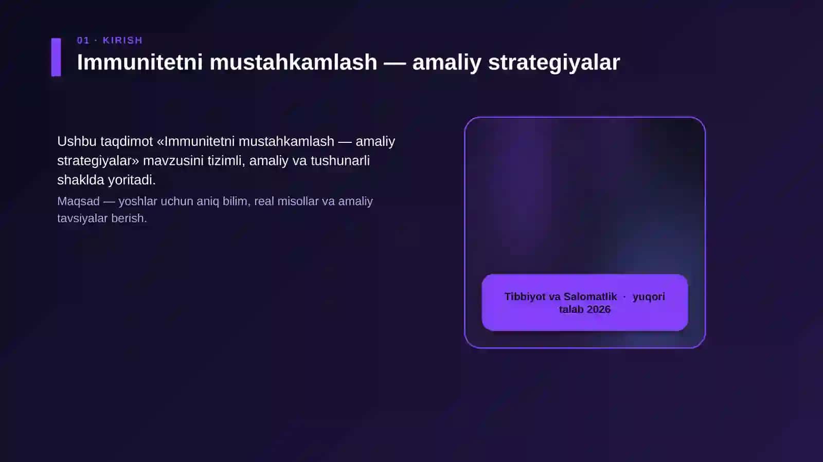 Immunitetni mustahkamlash — amaliy strategiyalar 4