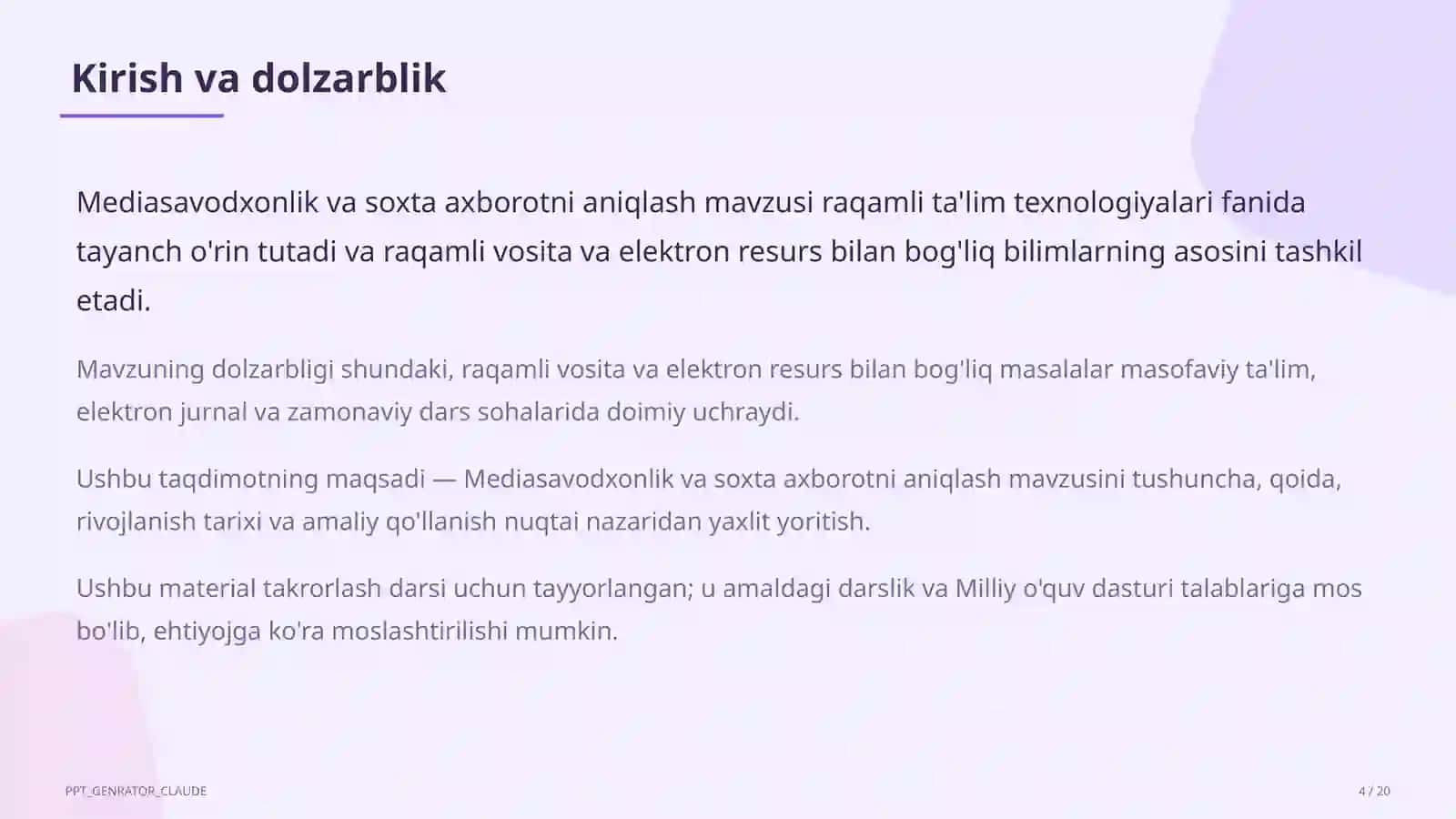 Mediasavodxonlik va soxta axborotni aniqlash 4