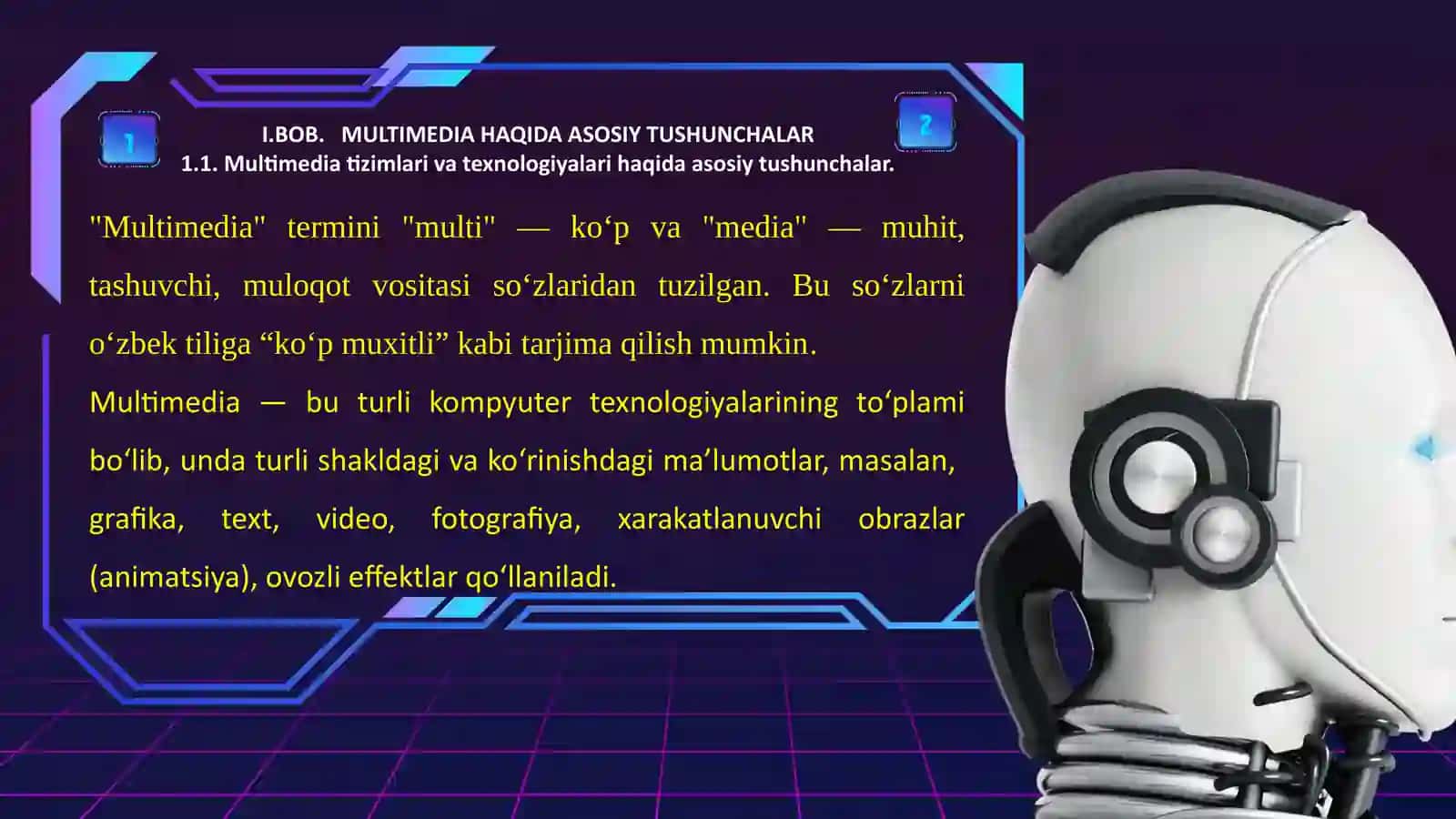 MULTIMEDIYA TEXNOLOGIYASI VA UNDAN O‘QUV JARAYONIDA FOYDALANISH 4