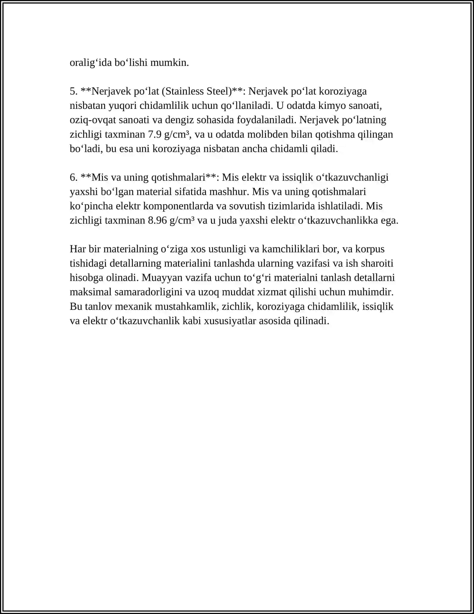 KORPUS TISHIDAGI DETALLARNI TAYYORLASH TEXNOLOGIYASI 4