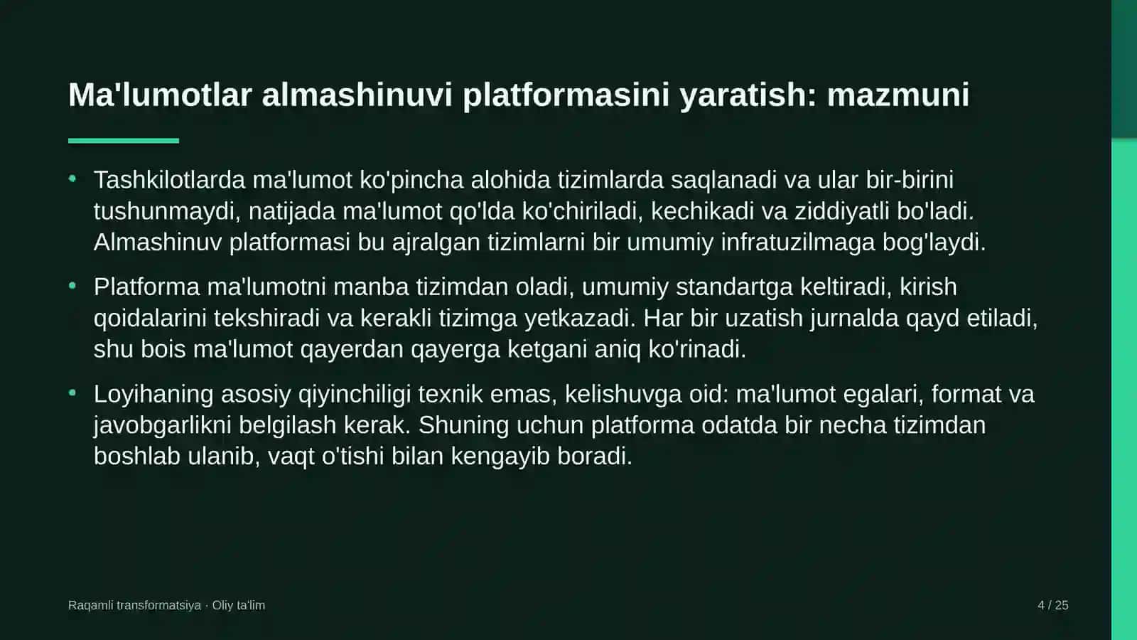 reabilitatsiya markazlarida raqamli ma'lumotlar almashinuvi platformasini yaratish 1327 4