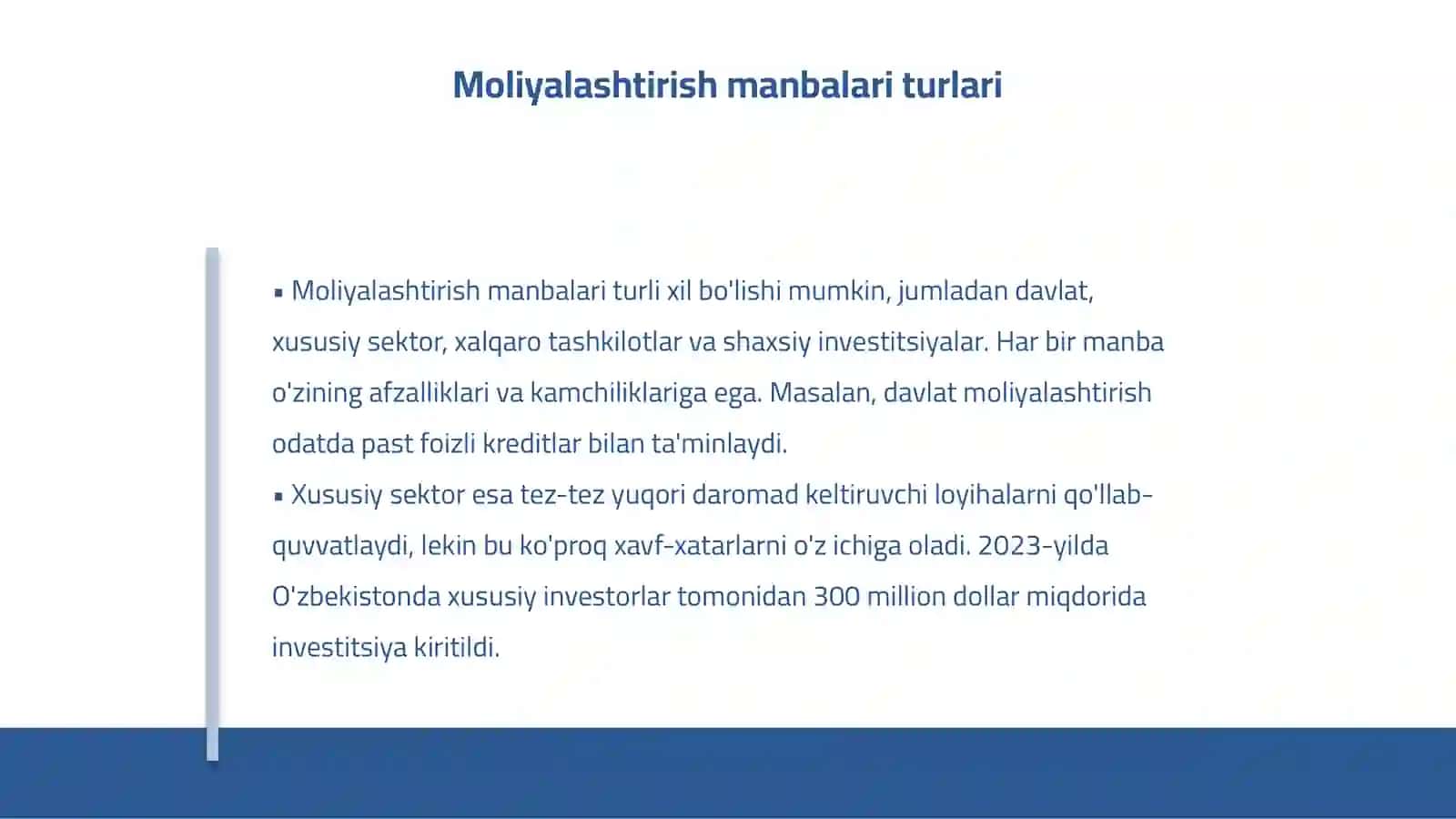 Innavatsiyon loyihalarni moliyalashtirish manbalari 4