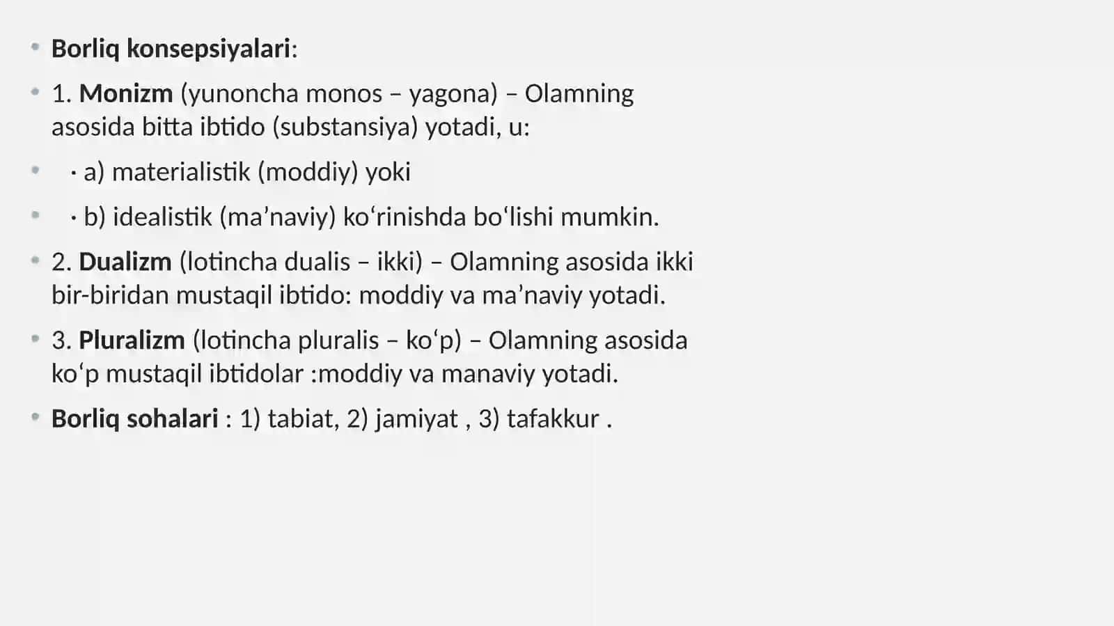 borliq falsafasi (ontologiya) 4