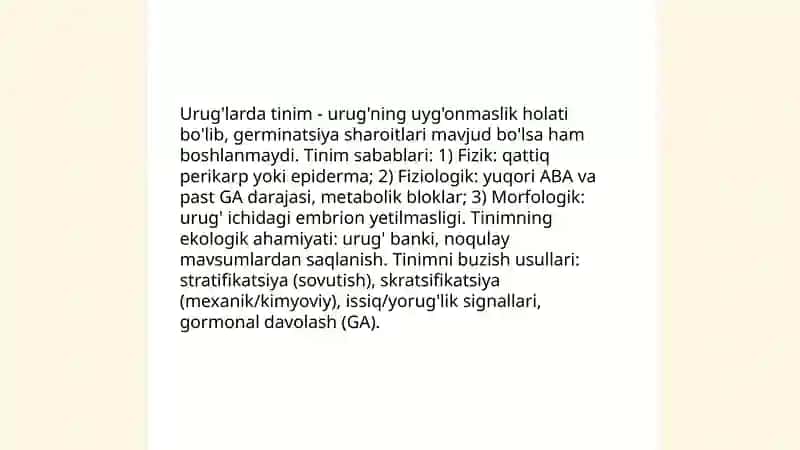 O’simliklardagi tinim holat 4