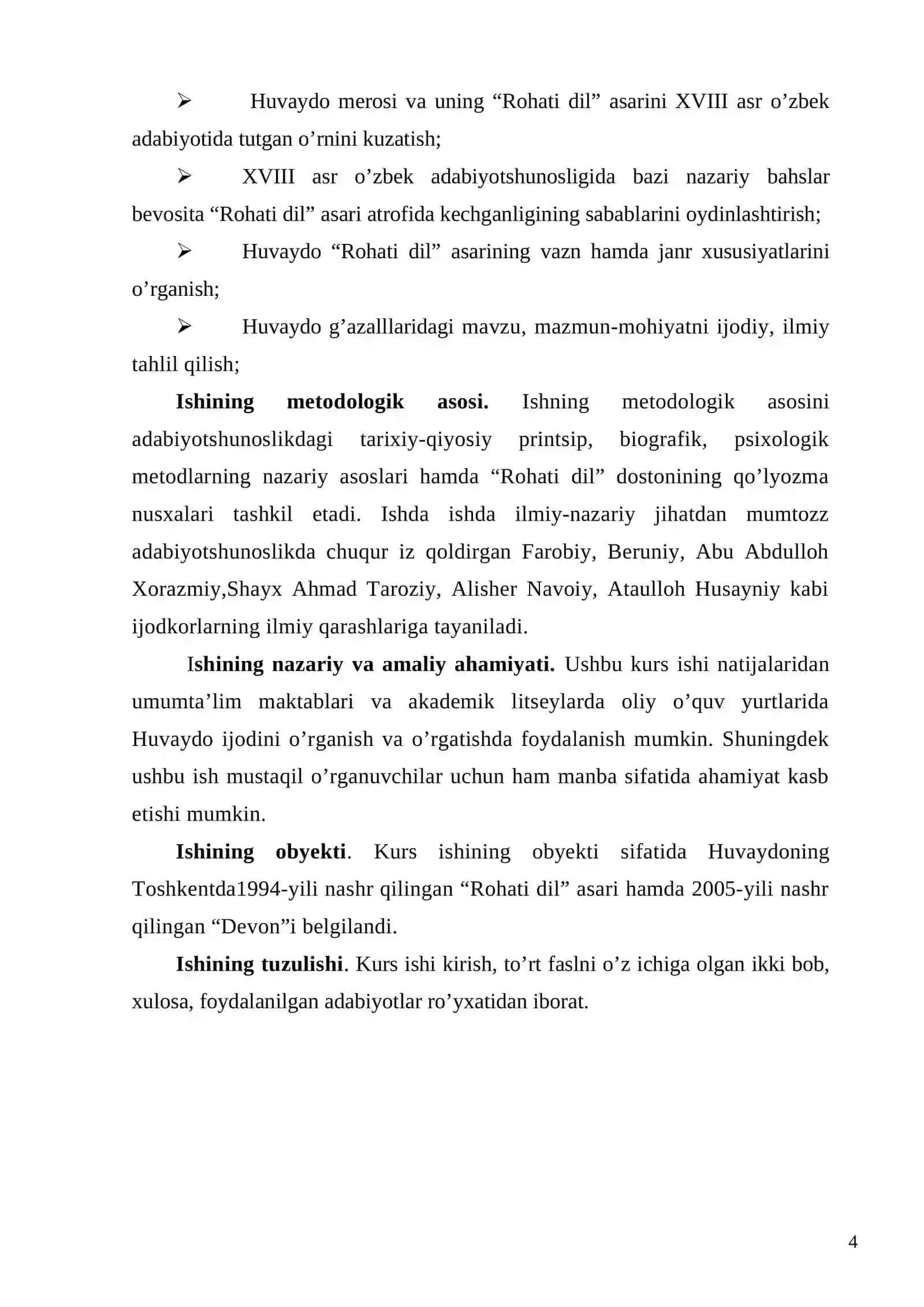 MUMTOZ ASARLARNING BADIIY XUSUSIYATLARI (HUVAYDO IJODI MISOLIDA) 4