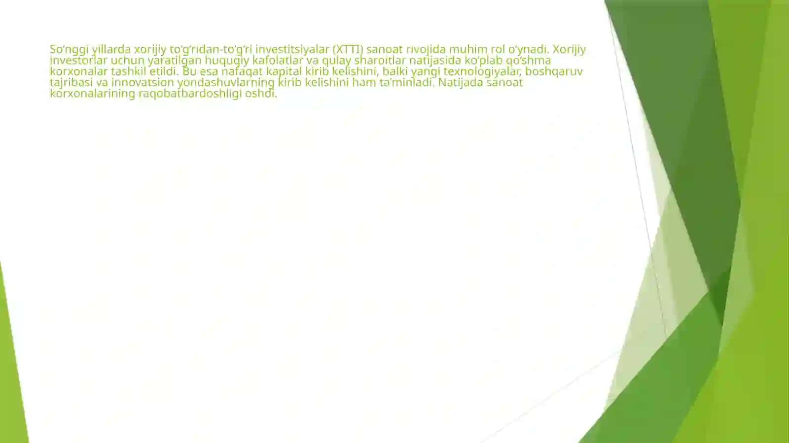Sanoat investitsiyalarini tahlil qilish 4