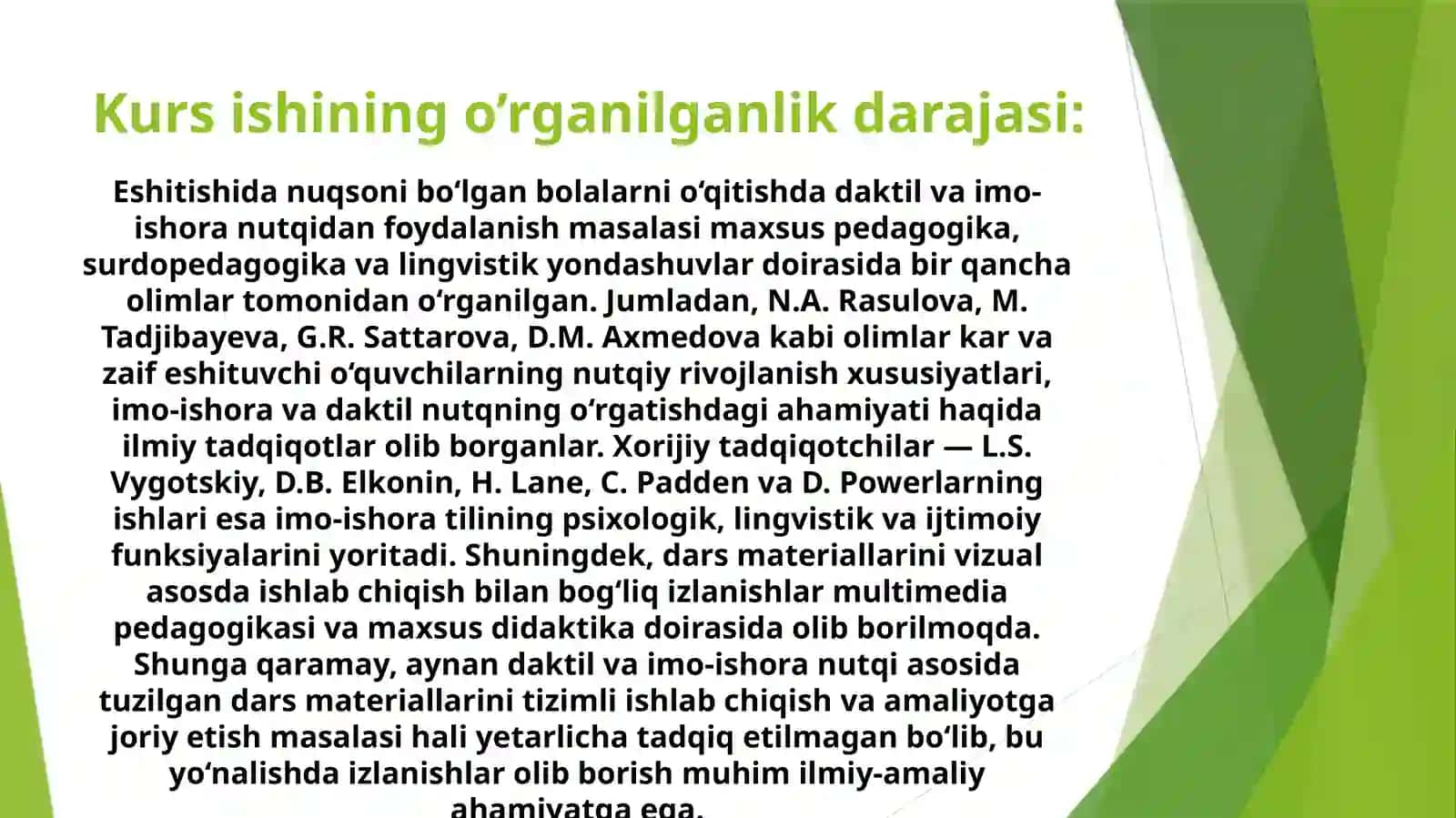 Daktil va imo ishoranutqibo’yi chadars materiallarini ishlab chiqish 4