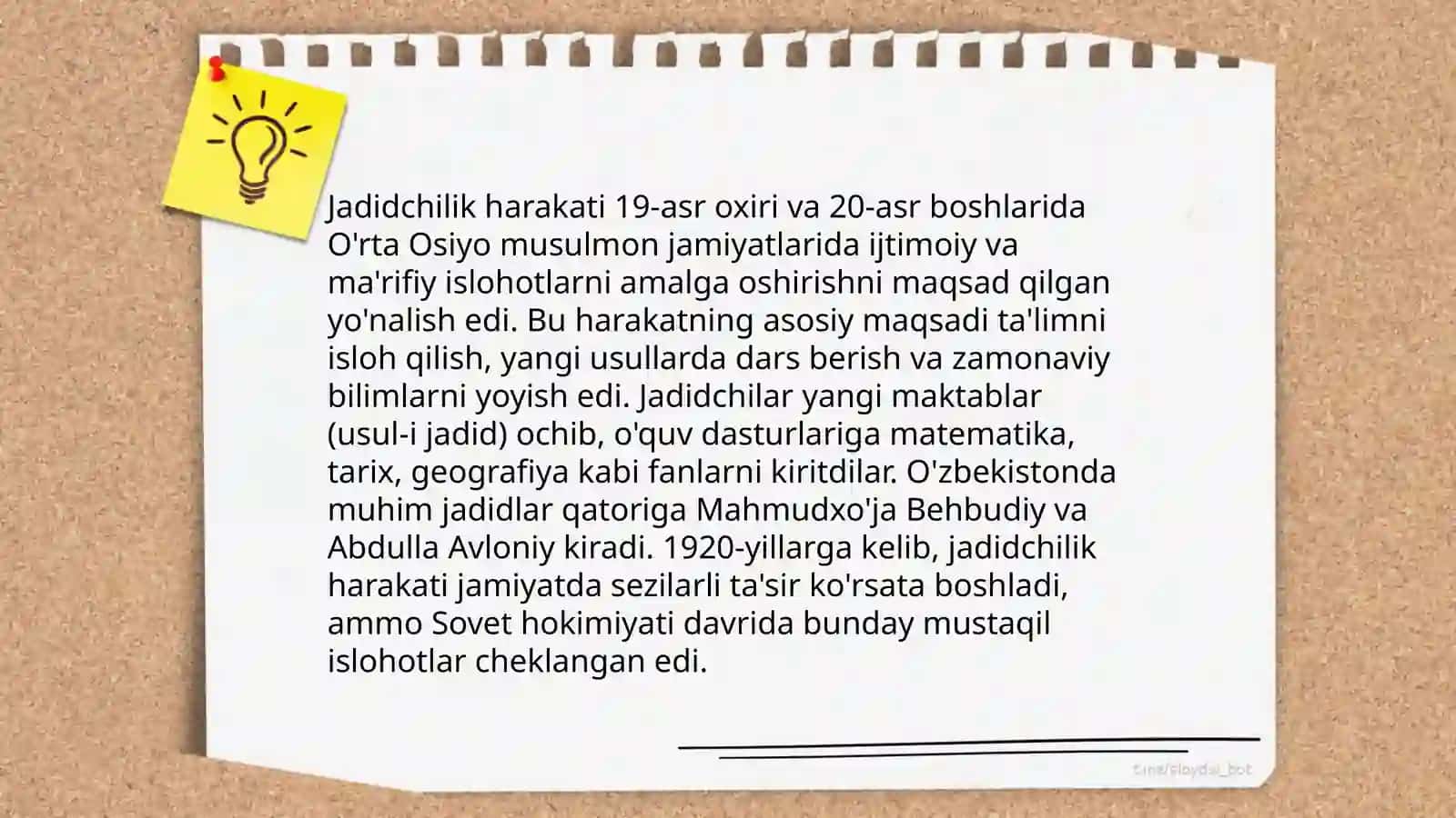 Jadid ma'rifatparvarlarining òlka ijtimoiy-ma'naviy hayotida tutgan òrni 4