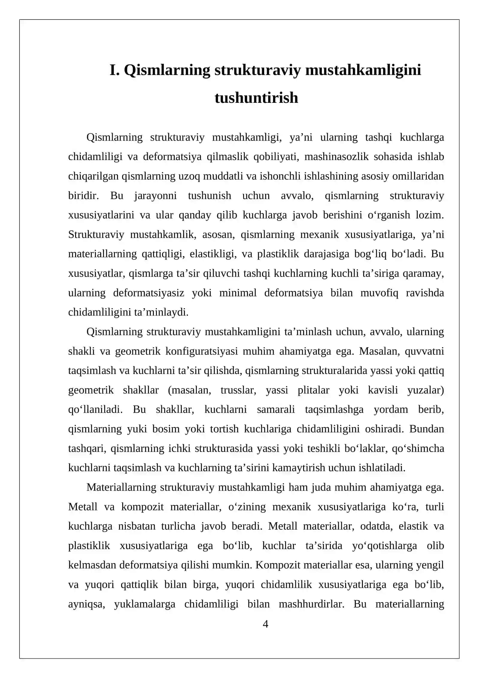 ISHCHI QISMLARNING MUSTAHKAMLIGI VA XIZMAT MUDDATIGA TA’SIR ETUVCHI OMILLAR 4