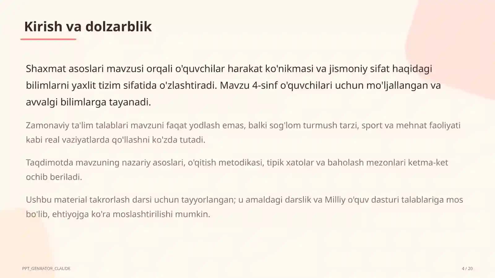 Shaxmat asoslari (4-sinf) 4