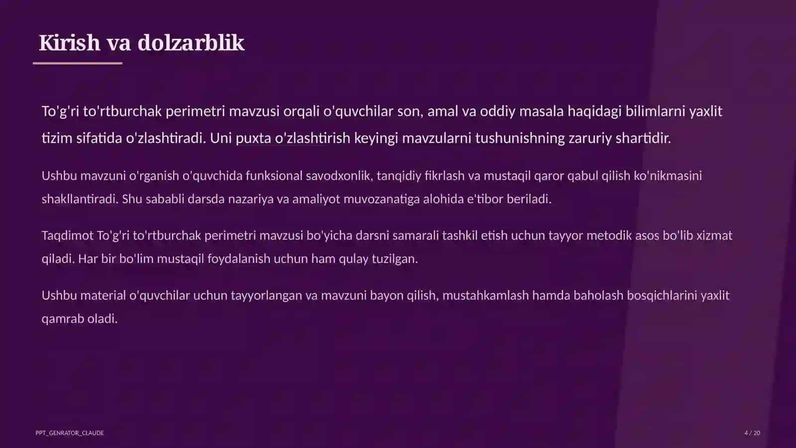 To'g'ri to'rtburchak perimetri (2-sinf) 4