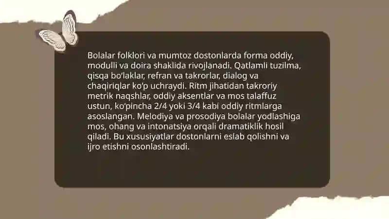 Bolalar adabiyoti va bolalar folklorining mumtoz adabiyot namunalarini bilan bog'liqligi 4
