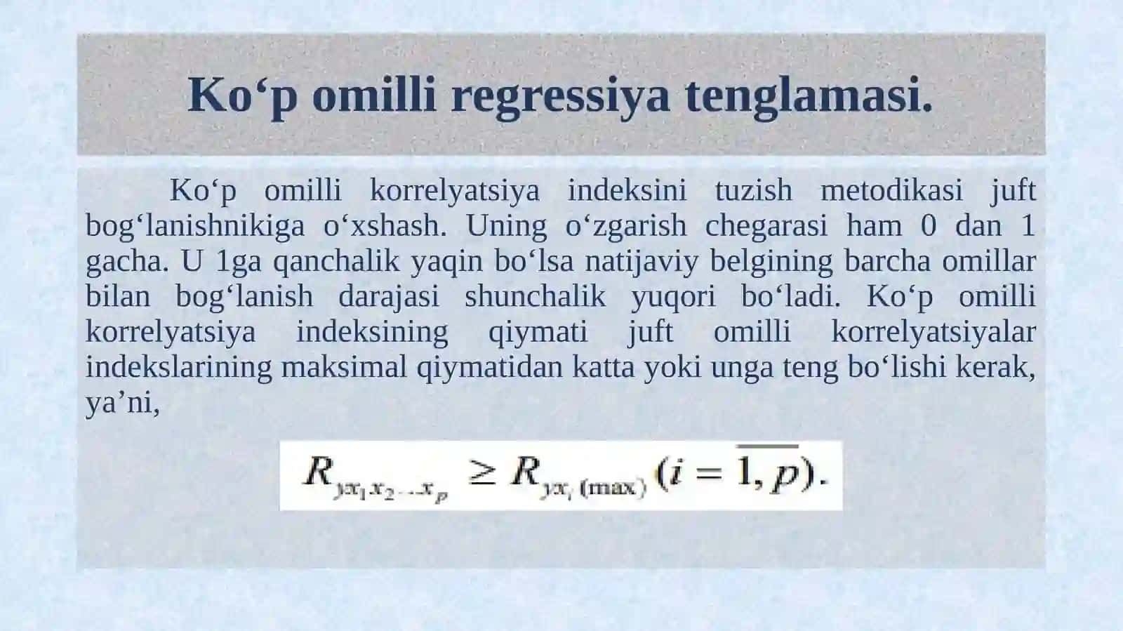 Ko’p omilli korrelyatsiya 4