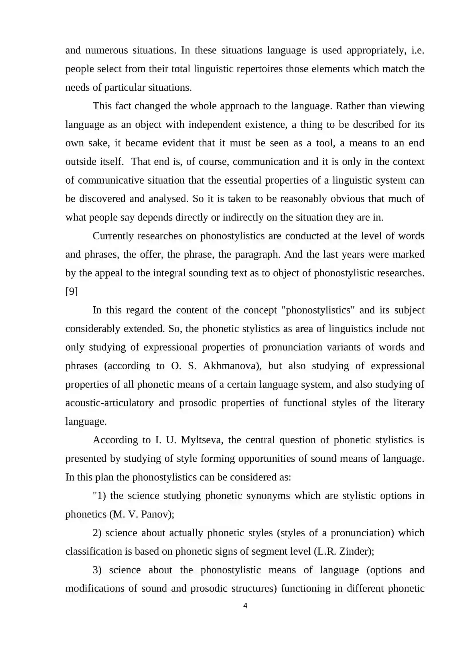 PHONOSTYLISTICS AND ITS MAIN FEATURES 4