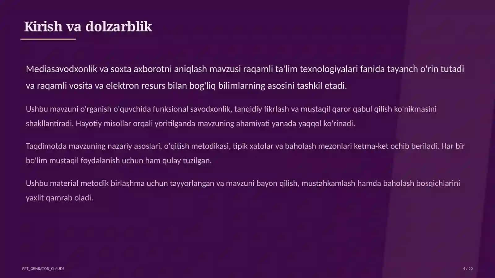 Mediasavodxonlik va soxta axborotni aniqlash 4