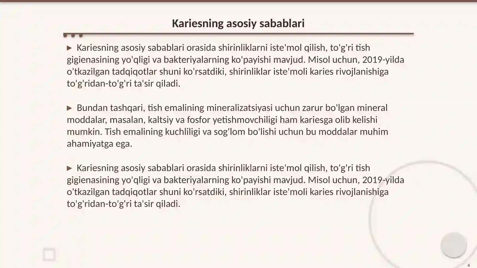 Karies kasalligini profilaktikasi 4