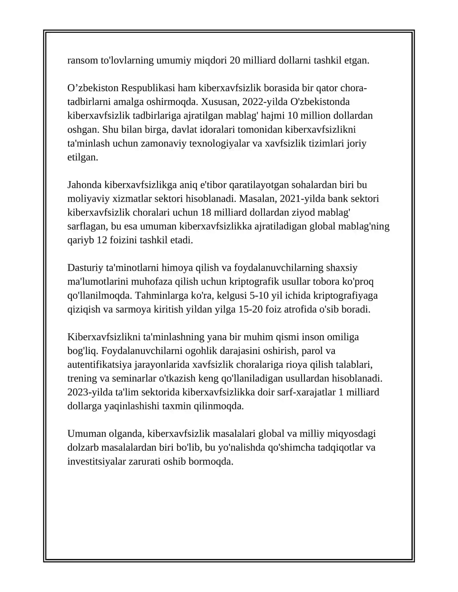 KIBERMAKON, KIBERTERARIZM, KIBERZORAVONLIK TUSHINCHALARINING MOHIYATI 4