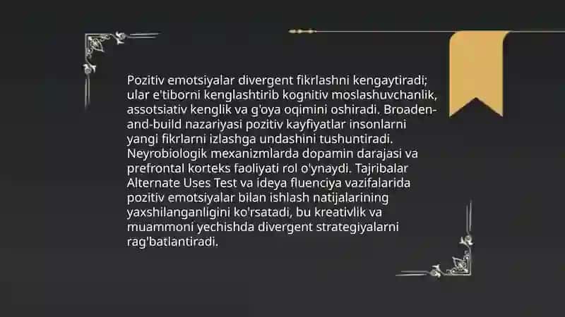 Emotsiyalar va ijodiy fikrlashning nazariy asoslari 4