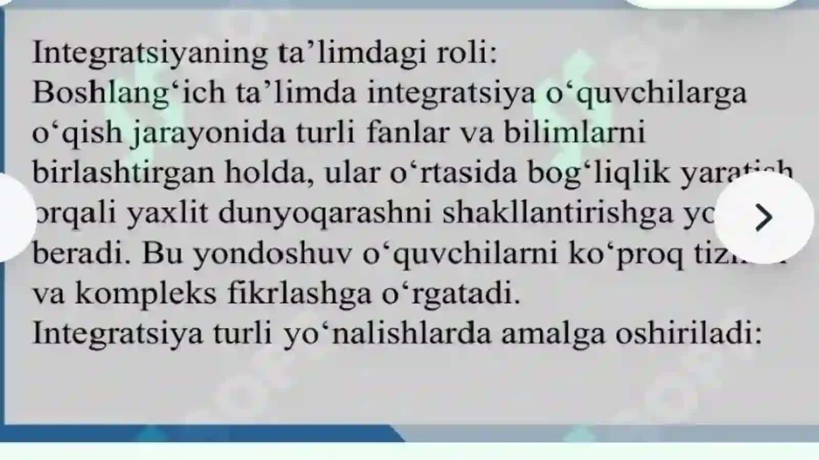 Boshlangich taʼlimda fanlar integratsiyasi 4