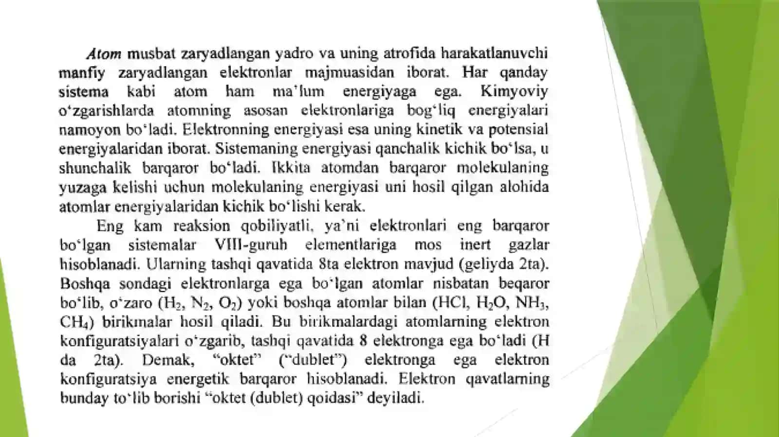 Kimyoviy bog' tabiatini kvant-mexanik nuqtai nazardan tushuntirish 4