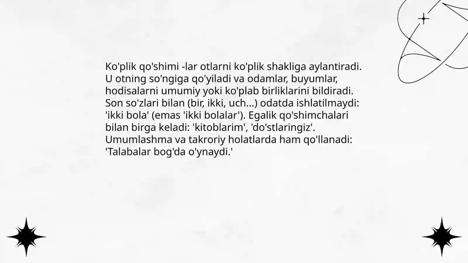 Otning birlik va ko'plik tushunchasi 4