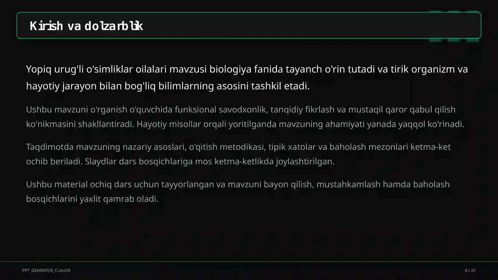 Yopiq urug'li o'simliklar oilalari (6-sinf) 4