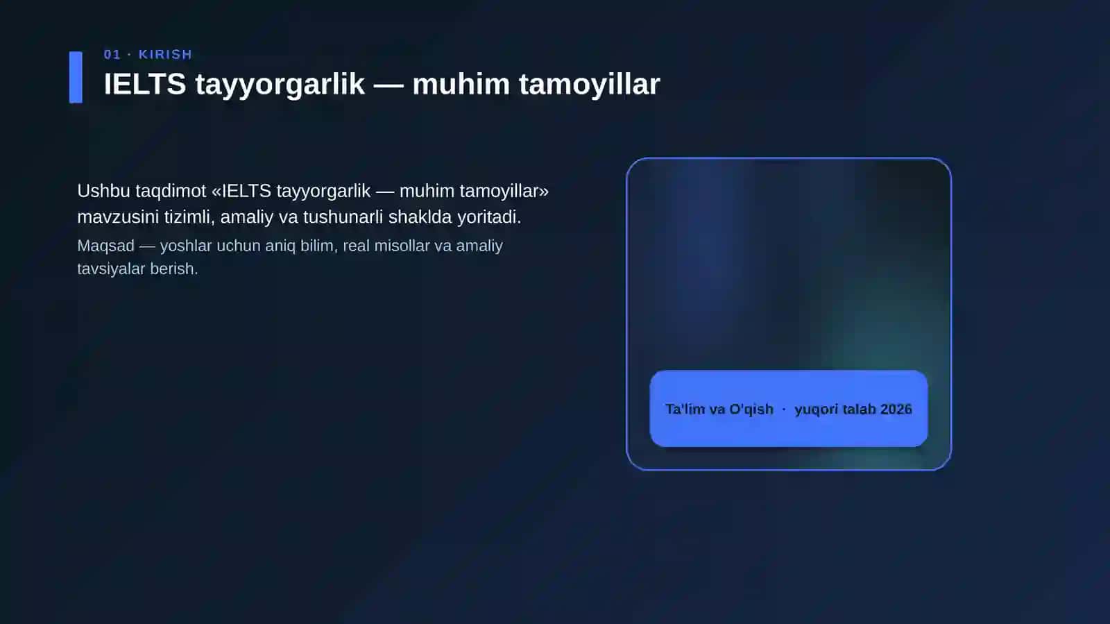 IELTS tayyorgarlik — muhim tamoyillar 4