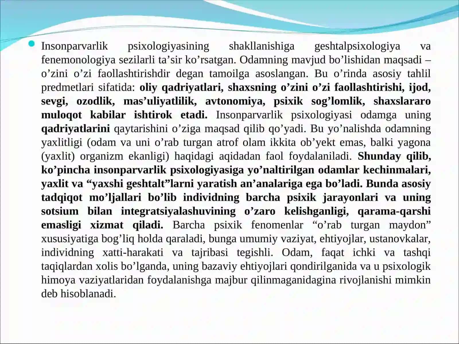 K.RODJERSNING INSONPARVARLIK PSIXOLOGIYASI 4