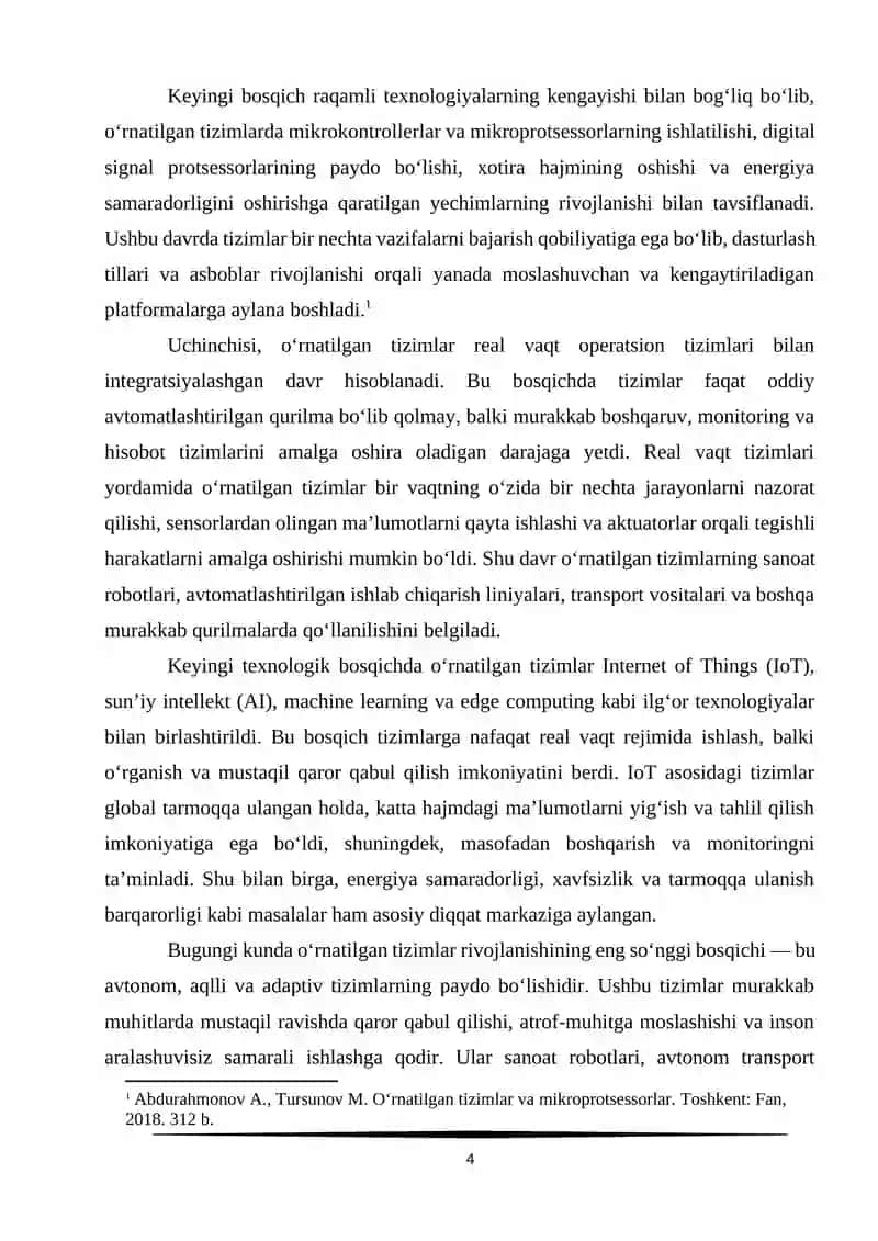 ROBOTOTEXNIKA SOHASIDA O'RNATILGAN TIZIMLAR 4